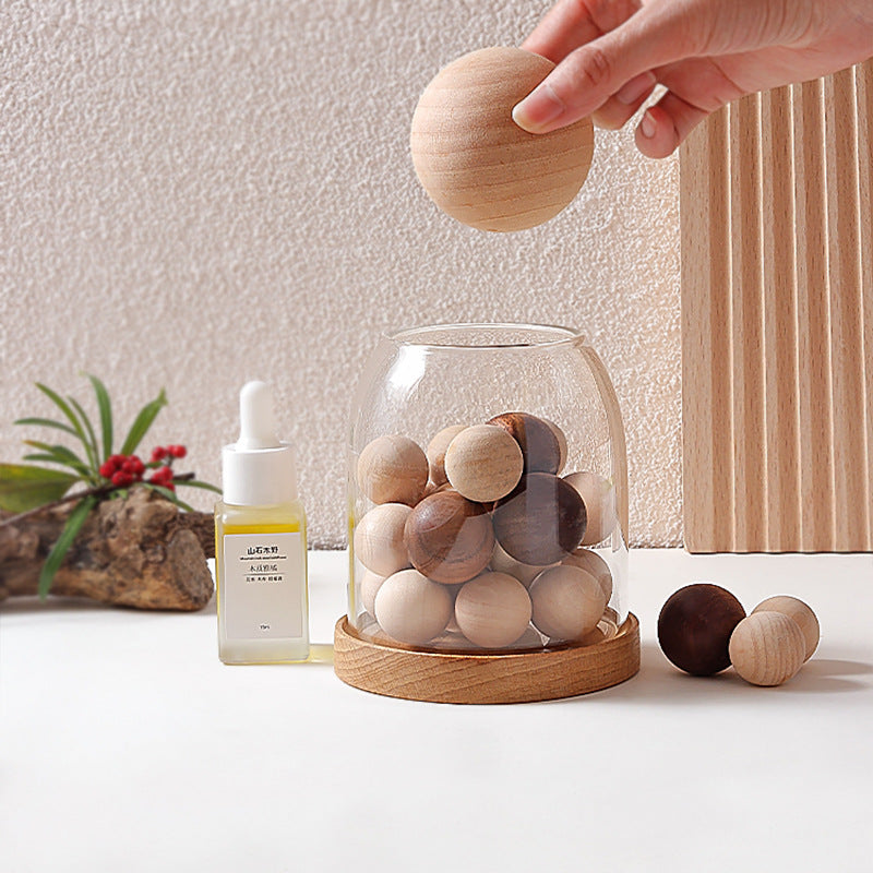 Solid Wood Expanded Fragrance Wood Beads Non Fire Aromatherapy Essential Oil Diffuser Set