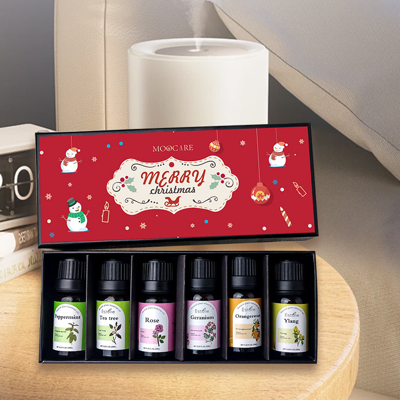 Christmas Essential Oil Kit Top 6 Blends for Diffusers, Home Care, Candle Making Scents, Fragrance, Aromatherapy, Humidifiers, Gifts